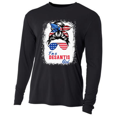 I'm Desantis Florida Governor 2024 US American Flag Cooling Performance Long Sleeve Crew