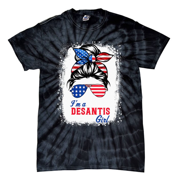 I'm Desantis Florida Governor 2024 US American Flag Tie-Dye T-Shirt