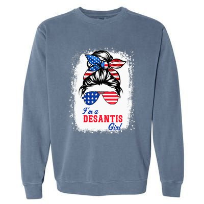 I'm Desantis Florida Governor 2024 US American Flag Garment-Dyed Sweatshirt