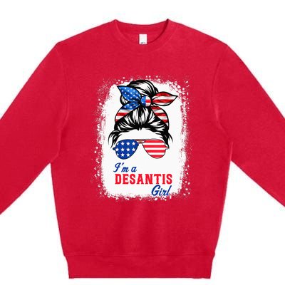 I'm Desantis Florida Governor 2024 US American Flag Premium Crewneck Sweatshirt