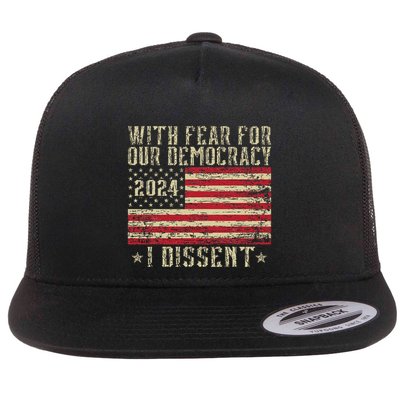 I Dissent Funny Immunity Quote Humor Flat Bill Trucker Hat