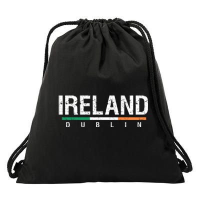 Ireland Dublin Flag Drawstring Bag