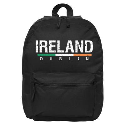 Ireland Dublin Flag 16 in Basic Backpack