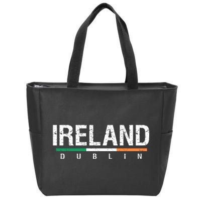 Ireland Dublin Flag Zip Tote Bag