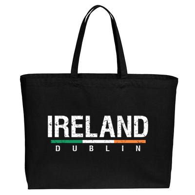 Ireland Dublin Flag Cotton Canvas Jumbo Tote