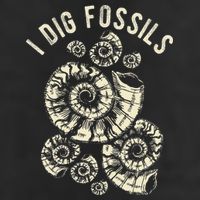 I Dig Fossils Ammonite Fossil 7 Panel Mesh Trucker Snapback Hat