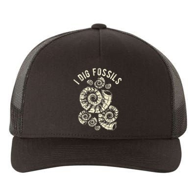 I Dig Fossils Ammonite Fossil Yupoong Adult 5-Panel Trucker Hat