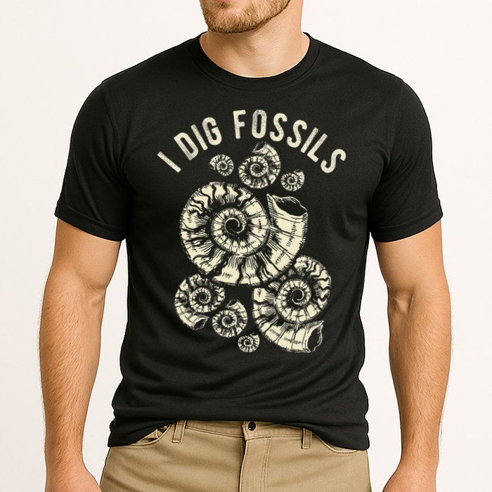 I Dig Fossils Ammonite Fossil Performance Shirt