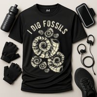I Dig Fossils Ammonite Fossil Performance Shirt