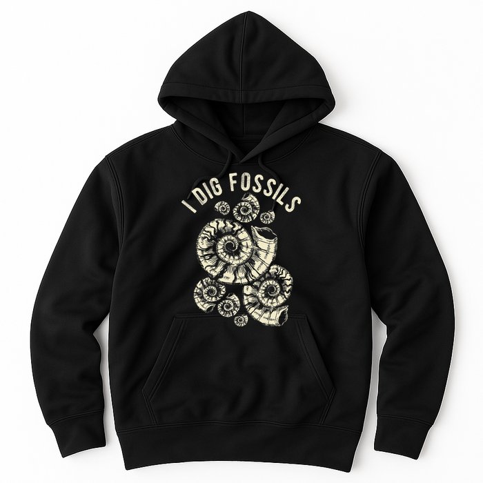 I Dig Fossils Ammonite Fossil Hoodie