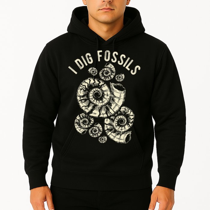 I Dig Fossils Ammonite Fossil Hoodie