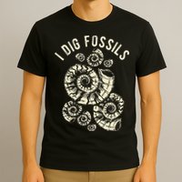 I Dig Fossils Ammonite Fossil T-Shirt