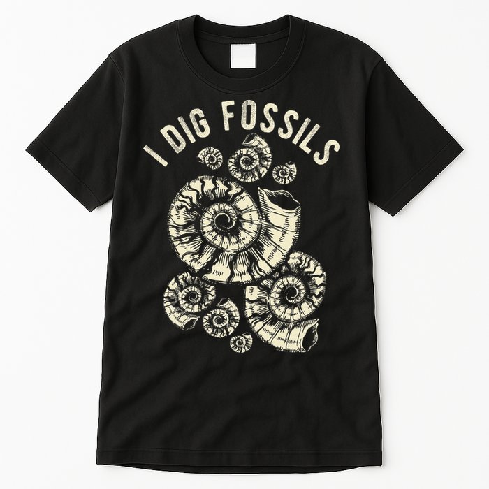 I Dig Fossils Ammonite Fossil Tall T-Shirt