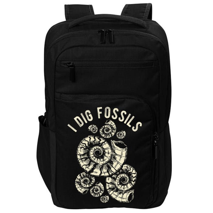 I Dig Fossils Ammonite Fossil Impact Tech Backpack