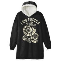 I Dig Fossils Ammonite Fossil Hooded Wearable Blanket