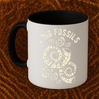I Dig Fossils Ammonite Fossil Mug
