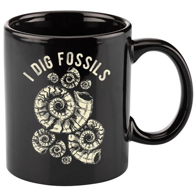 I Dig Fossils Ammonite Fossil 11oz C Handle Ceramic Mug