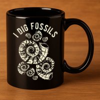 I Dig Fossils Ammonite Fossil 11oz C Handle Ceramic Mug