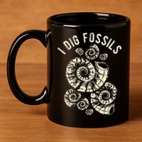 I Dig Fossils Ammonite Fossil 11oz C Handle Ceramic Mug