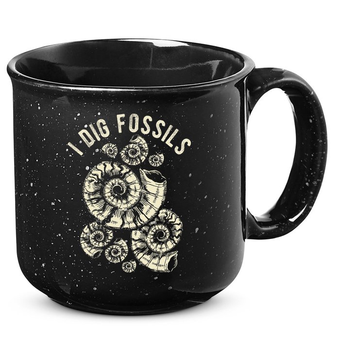 I Dig Fossils Ammonite Fossil 15oz Campfire Ceramic Mug
