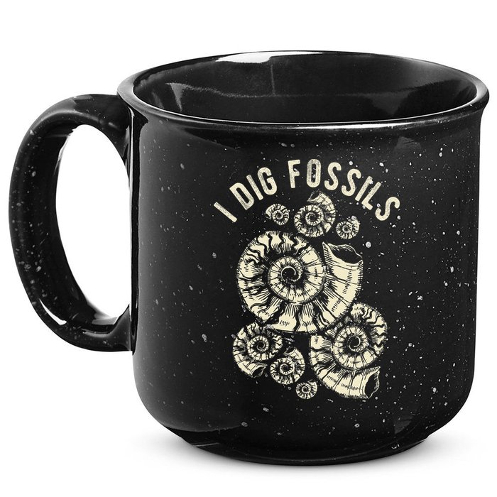 I Dig Fossils Ammonite Fossil 15oz Campfire Ceramic Mug