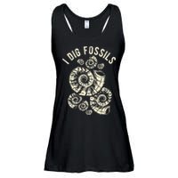 I Dig Fossils Ammonite Fossil Ladies Essential Flowy Tank