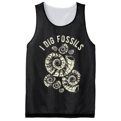 I Dig Fossils Ammonite Fossil Mesh Reversible Basketball Jersey Tank