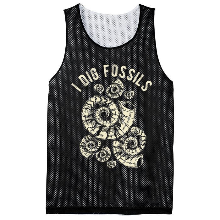 I Dig Fossils Ammonite Fossil Mesh Reversible Basketball Jersey Tank