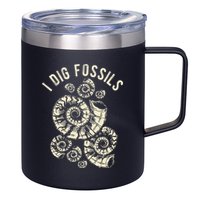 I Dig Fossils Ammonite Fossil 12oz Stainless Steel Coffee Mug