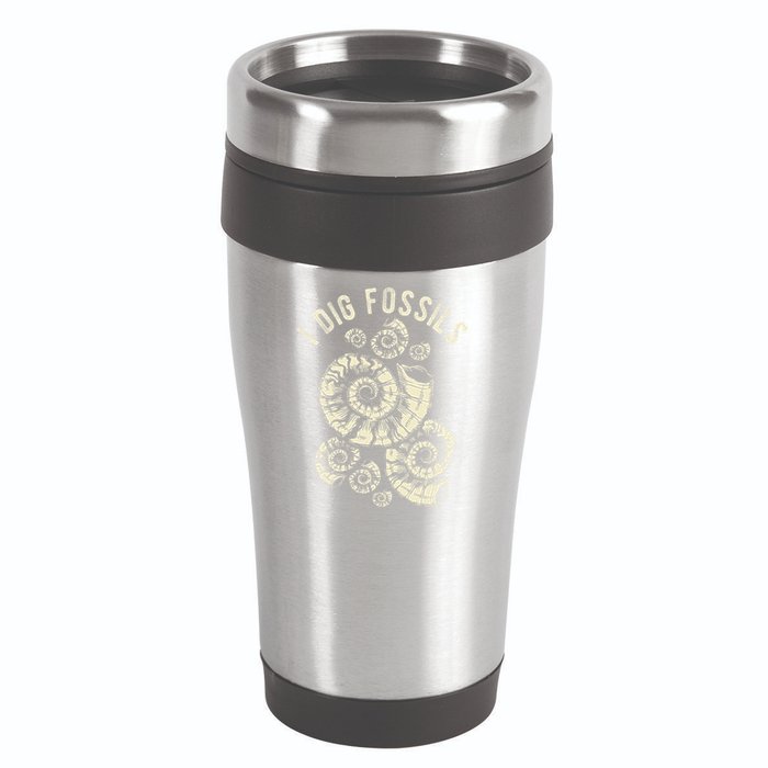 I Dig Fossils Ammonite Fossil 16oz Travel Tumbler