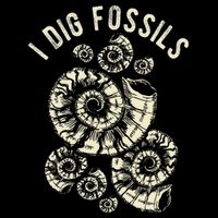 I Dig Fossils Ammonite Fossil Mousepad
