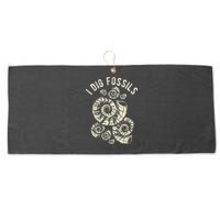 I Dig Fossils Ammonite Fossil Large Microfiber Waffle Golf Towel