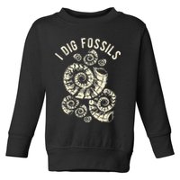 I Dig Fossils Ammonite Fossil Toddler Sweatshirt