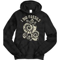 I Dig Fossils Ammonite Fossil Tie Dye Hoodie