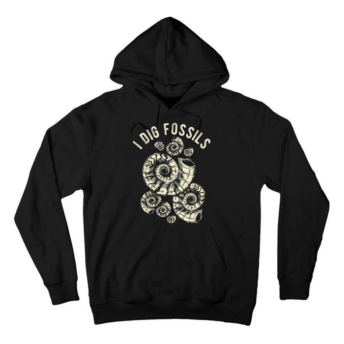 I Dig Fossils Ammonite Fossil Tall Hoodie