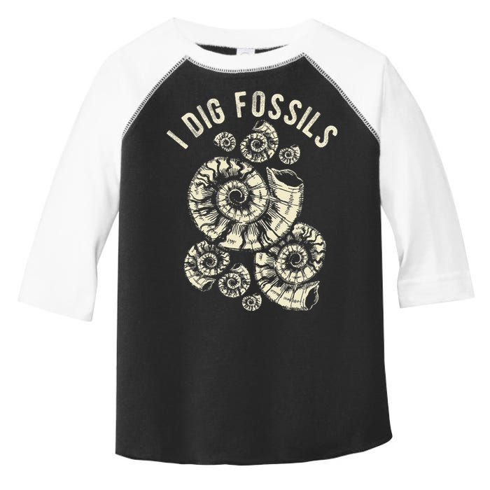 I Dig Fossils Ammonite Fossil Toddler Fine Jersey T-Shirt