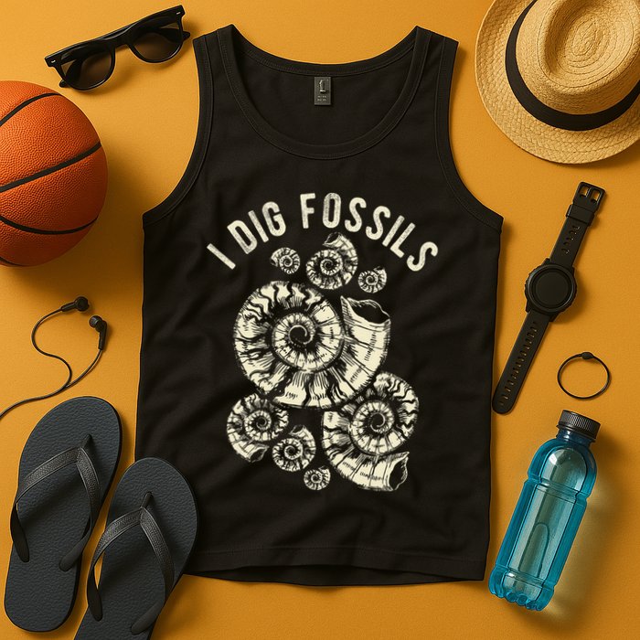 I Dig Fossils Ammonite Fossil Tank Top