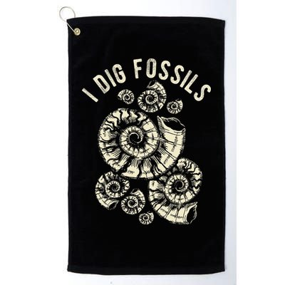 I Dig Fossils Ammonite Fossil Golf Towel