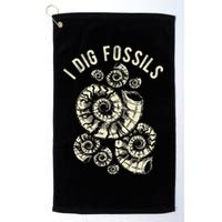I Dig Fossils Ammonite Fossil Golf Towel