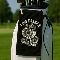 I Dig Fossils Ammonite Fossil Golf Towel