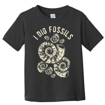 I Dig Fossils Ammonite Fossil Toddler T-Shirt