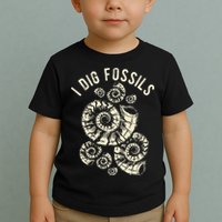 I Dig Fossils Ammonite Fossil Toddler T-Shirt