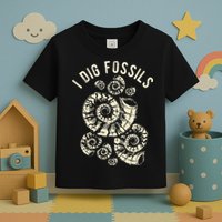 I Dig Fossils Ammonite Fossil Toddler T-Shirt
