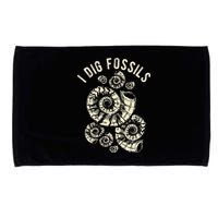 I Dig Fossils Ammonite Fossil Microfiber Hand Towel