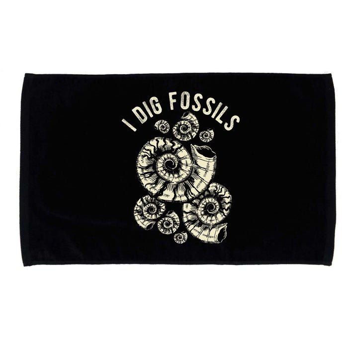 I Dig Fossils Ammonite Fossil Microfiber Hand Towel