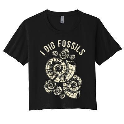 I Dig Fossils Ammonite Fossil Crop Top