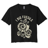 I Dig Fossils Ammonite Fossil Crop Top