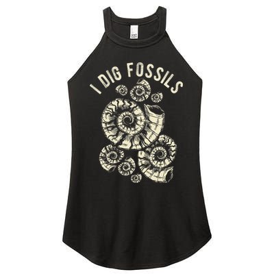 I Dig Fossils Ammonite Fossil Women's Perfect Tri Rocker Tank