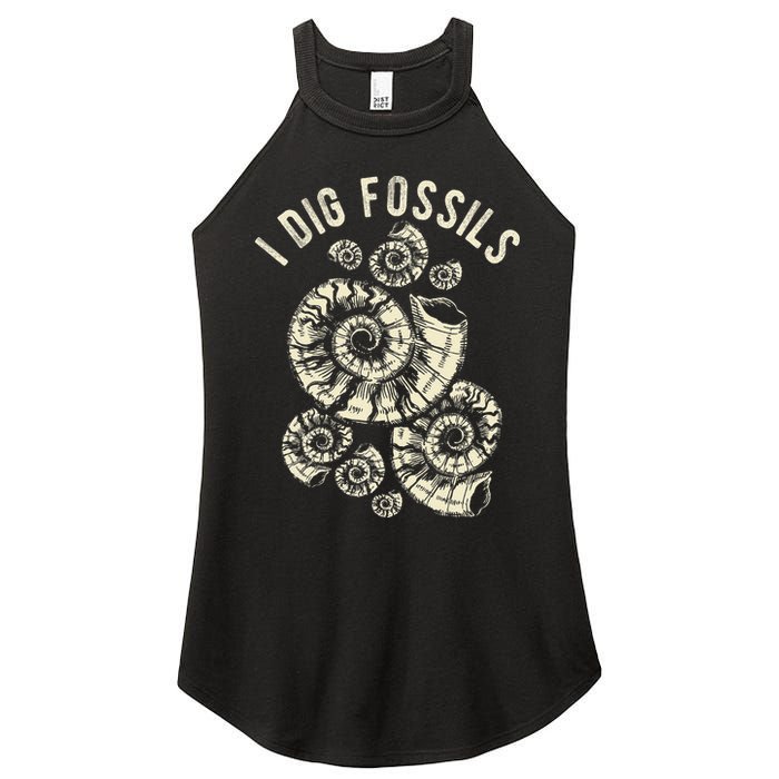 I Dig Fossils Ammonite Fossil Women's Perfect Tri Rocker Tank