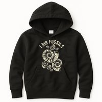 I Dig Fossils Ammonite Fossil Kids Hoodie